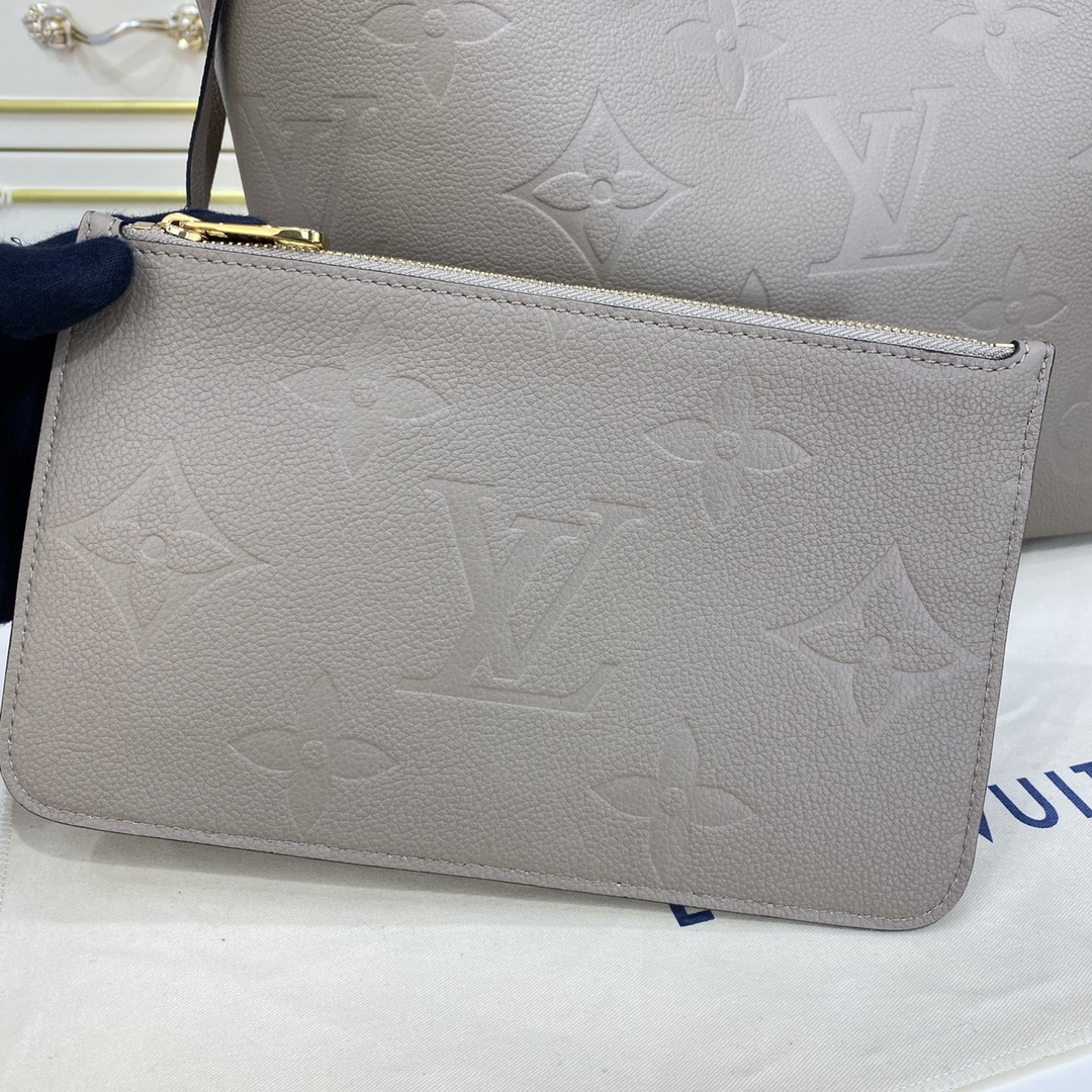 Louis Vuitton NEVERFULL MM Monogram Handbag M45686 Tourterelle Grey